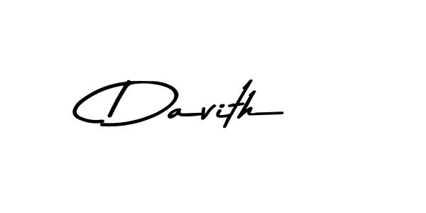 How to make Davith name signature. Use Asem Kandis PERSONAL USE style for creating short signs online. This is the latest handwritten sign. Davith signature style 9 images and pictures png