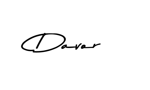 Use a signature maker to create a handwritten signature online. With this signature software, you can design (Asem Kandis PERSONAL USE) your own signature for name Davor. Davor signature style 9 images and pictures png