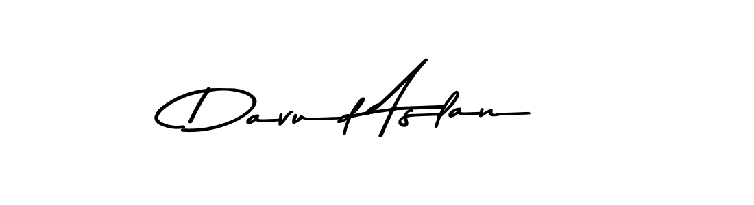 Use a signature maker to create a handwritten signature online. With this signature software, you can design (Asem Kandis PERSONAL USE) your own signature for name Davud Aslan. Davud Aslan signature style 9 images and pictures png