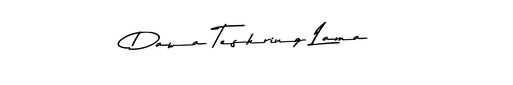 Create a beautiful signature design for name Dawa Teshring Lama. With this signature (Asem Kandis PERSONAL USE) fonts, you can make a handwritten signature for free. Dawa Teshring Lama signature style 9 images and pictures png