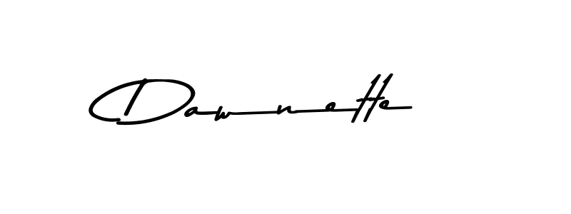 Design your own signature with our free online signature maker. With this signature software, you can create a handwritten (Asem Kandis PERSONAL USE) signature for name Dawnette. Dawnette signature style 9 images and pictures png