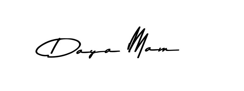 Create a beautiful signature design for name Daya Mam. With this signature (Asem Kandis PERSONAL USE) fonts, you can make a handwritten signature for free. Daya Mam signature style 9 images and pictures png