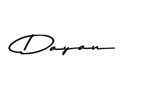 How to make Dayan name signature. Use Asem Kandis PERSONAL USE style for creating short signs online. This is the latest handwritten sign. Dayan signature style 9 images and pictures png