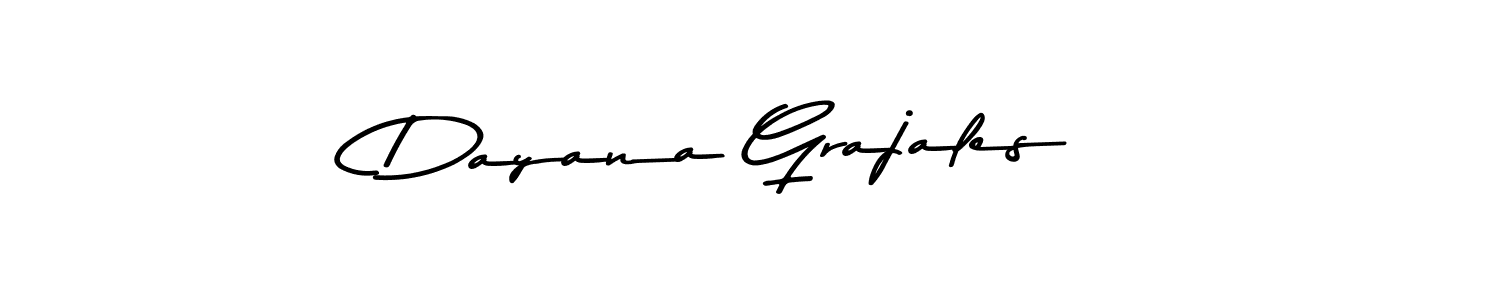 Design your own signature with our free online signature maker. With this signature software, you can create a handwritten (Asem Kandis PERSONAL USE) signature for name Dayana Grajales. Dayana Grajales signature style 9 images and pictures png