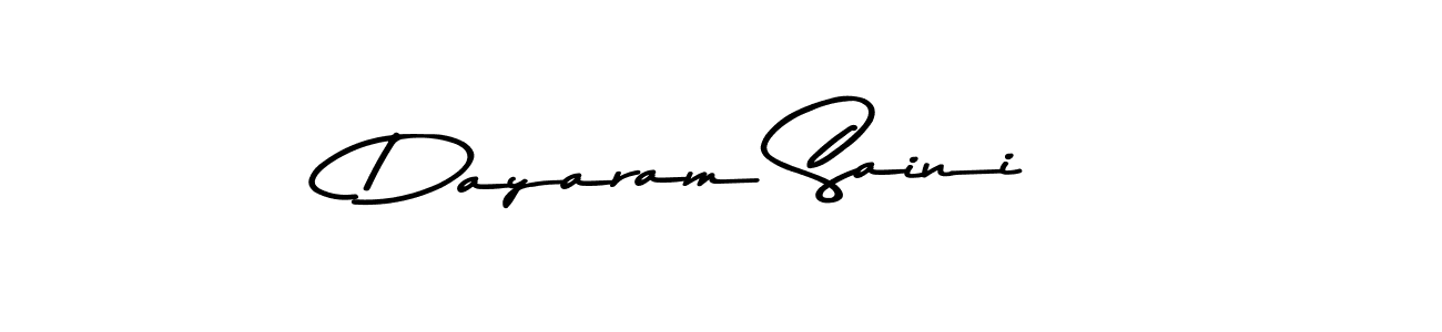 Create a beautiful signature design for name Dayaram Saini. With this signature (Asem Kandis PERSONAL USE) fonts, you can make a handwritten signature for free. Dayaram Saini signature style 9 images and pictures png