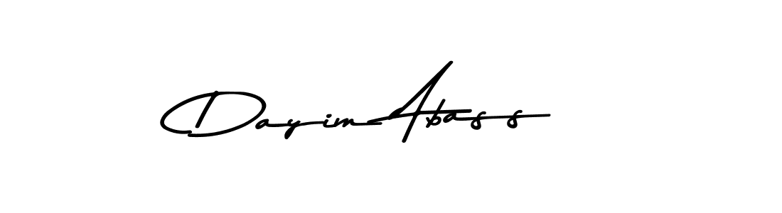 How to make Dayim Abass name signature. Use Asem Kandis PERSONAL USE style for creating short signs online. This is the latest handwritten sign. Dayim Abass signature style 9 images and pictures png