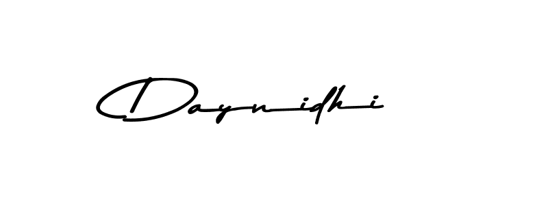 Make a beautiful signature design for name Daynidhi. With this signature (Asem Kandis PERSONAL USE) style, you can create a handwritten signature for free. Daynidhi signature style 9 images and pictures png