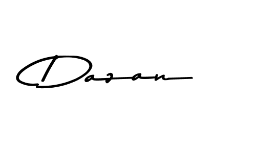 How to make Dazan name signature. Use Asem Kandis PERSONAL USE style for creating short signs online. This is the latest handwritten sign. Dazan signature style 9 images and pictures png