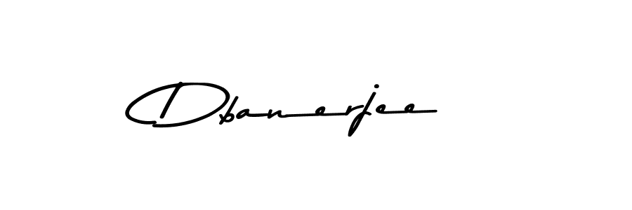 How to make Dbanerjee name signature. Use Asem Kandis PERSONAL USE style for creating short signs online. This is the latest handwritten sign. Dbanerjee signature style 9 images and pictures png