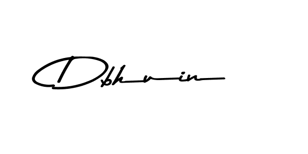 How to make Dbhuin name signature. Use Asem Kandis PERSONAL USE style for creating short signs online. This is the latest handwritten sign. Dbhuin signature style 9 images and pictures png