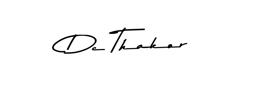 The best way (Asem Kandis PERSONAL USE) to make a short signature is to pick only two or three words in your name. The name Dc Thakor include a total of six letters. For converting this name. Dc Thakor signature style 9 images and pictures png