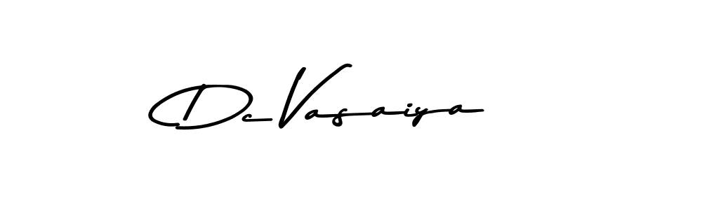 Make a beautiful signature design for name Dc Vasaiya. With this signature (Asem Kandis PERSONAL USE) style, you can create a handwritten signature for free. Dc Vasaiya signature style 9 images and pictures png