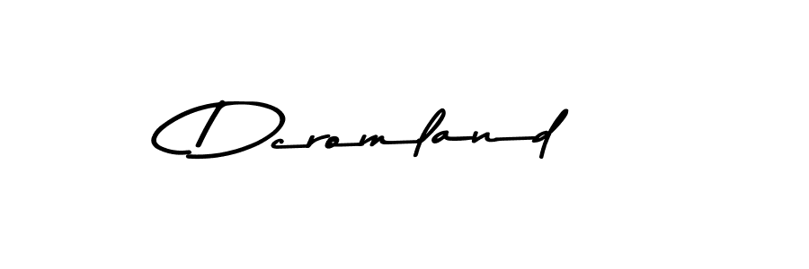 Create a beautiful signature design for name Dcromland. With this signature (Asem Kandis PERSONAL USE) fonts, you can make a handwritten signature for free. Dcromland signature style 9 images and pictures png