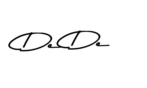 How to make De De name signature. Use Asem Kandis PERSONAL USE style for creating short signs online. This is the latest handwritten sign. De De signature style 9 images and pictures png