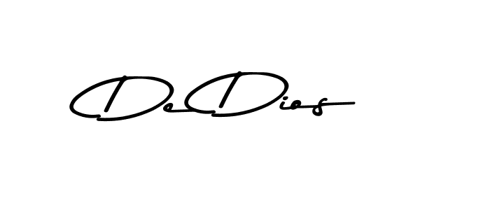 Create a beautiful signature design for name De Dios. With this signature (Asem Kandis PERSONAL USE) fonts, you can make a handwritten signature for free. De Dios signature style 9 images and pictures png