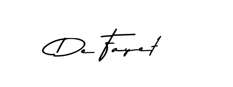 You should practise on your own different ways (Asem Kandis PERSONAL USE) to write your name (De Fayet) in signature. don't let someone else do it for you. De Fayet signature style 9 images and pictures png