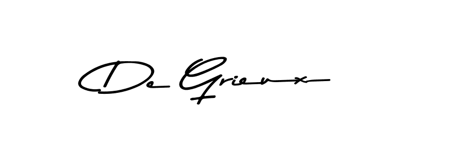 You should practise on your own different ways (Asem Kandis PERSONAL USE) to write your name (De Grieux) in signature. don't let someone else do it for you. De Grieux signature style 9 images and pictures png