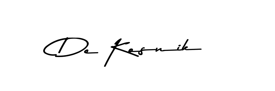 You should practise on your own different ways (Asem Kandis PERSONAL USE) to write your name (De Kosnik) in signature. don't let someone else do it for you. De Kosnik signature style 9 images and pictures png