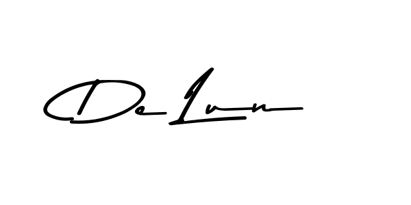 Also You can easily find your signature by using the search form. We will create De Lun name handwritten signature images for you free of cost using Asem Kandis PERSONAL USE sign style. De Lun signature style 9 images and pictures png