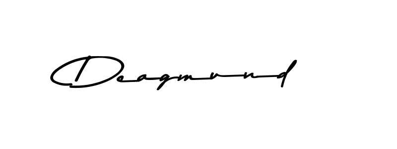 How to make Deagmund name signature. Use Asem Kandis PERSONAL USE style for creating short signs online. This is the latest handwritten sign. Deagmund signature style 9 images and pictures png