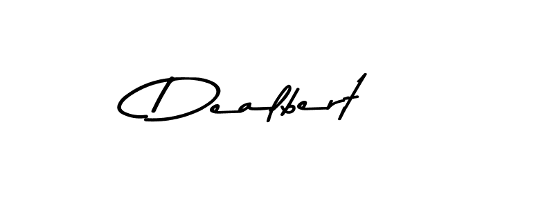 How to make Dealbert name signature. Use Asem Kandis PERSONAL USE style for creating short signs online. This is the latest handwritten sign. Dealbert signature style 9 images and pictures png