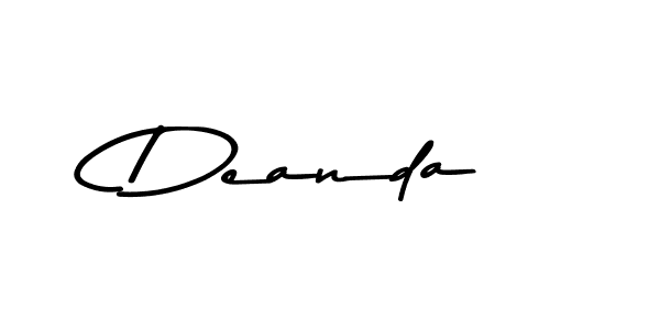 Design your own signature with our free online signature maker. With this signature software, you can create a handwritten (Asem Kandis PERSONAL USE) signature for name Deanda. Deanda signature style 9 images and pictures png