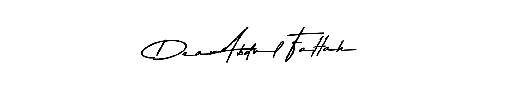 Create a beautiful signature design for name Dear Abdul Fattah. With this signature (Asem Kandis PERSONAL USE) fonts, you can make a handwritten signature for free. Dear Abdul Fattah signature style 9 images and pictures png