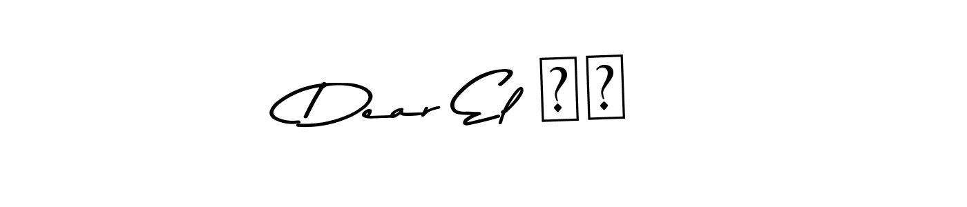 if you are searching for the best signature style for your name Dear El ❤️. so please give up your signature search. here we have designed multiple signature styles  using Asem Kandis PERSONAL USE. Dear El ❤️ signature style 9 images and pictures png