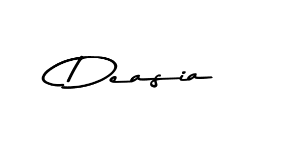 Make a beautiful signature design for name Deasia. With this signature (Asem Kandis PERSONAL USE) style, you can create a handwritten signature for free. Deasia signature style 9 images and pictures png