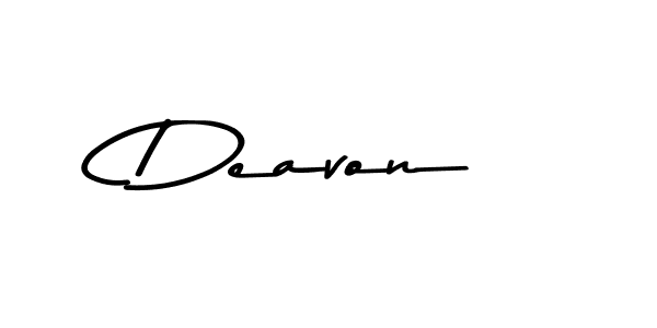 Create a beautiful signature design for name Deavon. With this signature (Asem Kandis PERSONAL USE) fonts, you can make a handwritten signature for free. Deavon signature style 9 images and pictures png