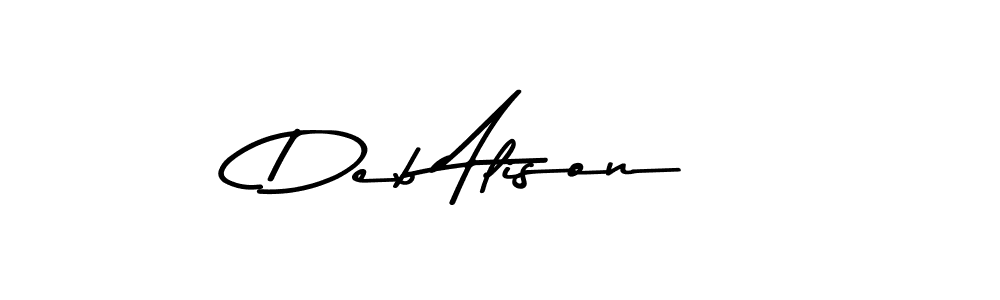 Design your own signature with our free online signature maker. With this signature software, you can create a handwritten (Asem Kandis PERSONAL USE) signature for name Deb Alison. Deb Alison signature style 9 images and pictures png