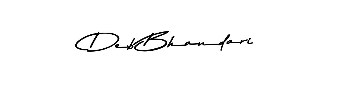 Design your own signature with our free online signature maker. With this signature software, you can create a handwritten (Asem Kandis PERSONAL USE) signature for name Deb Bhandari. Deb Bhandari signature style 9 images and pictures png