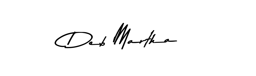 Create a beautiful signature design for name Deb Martha. With this signature (Asem Kandis PERSONAL USE) fonts, you can make a handwritten signature for free. Deb Martha signature style 9 images and pictures png