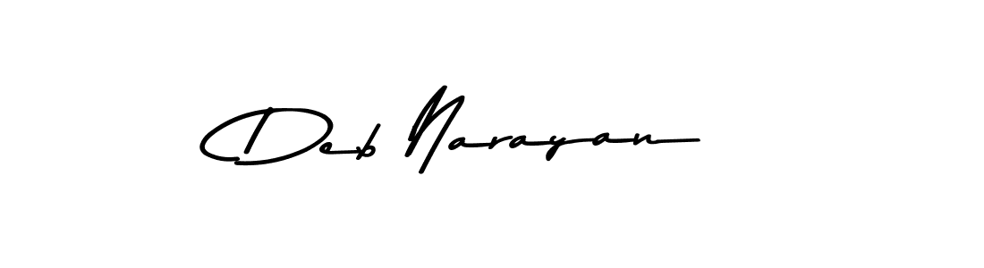 Make a beautiful signature design for name Deb Narayan. With this signature (Asem Kandis PERSONAL USE) style, you can create a handwritten signature for free. Deb Narayan signature style 9 images and pictures png