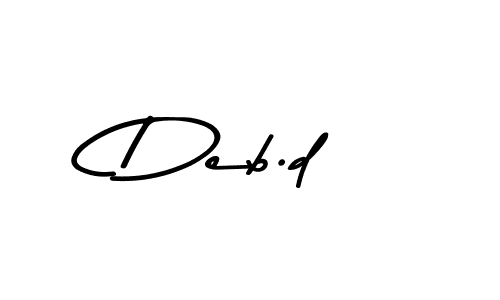 Use a signature maker to create a handwritten signature online. With this signature software, you can design (Asem Kandis PERSONAL USE) your own signature for name Deb.d. Deb.d signature style 9 images and pictures png