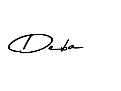 Design your own signature with our free online signature maker. With this signature software, you can create a handwritten (Asem Kandis PERSONAL USE) signature for name Deba. Deba signature style 9 images and pictures png