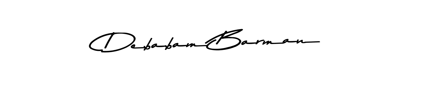 Use a signature maker to create a handwritten signature online. With this signature software, you can design (Asem Kandis PERSONAL USE) your own signature for name Debabam Barman. Debabam Barman signature style 9 images and pictures png