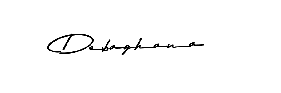 How to make Debaghana name signature. Use Asem Kandis PERSONAL USE style for creating short signs online. This is the latest handwritten sign. Debaghana signature style 9 images and pictures png