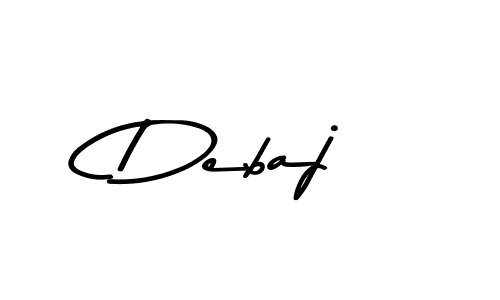 How to make Debaj name signature. Use Asem Kandis PERSONAL USE style for creating short signs online. This is the latest handwritten sign. Debaj signature style 9 images and pictures png