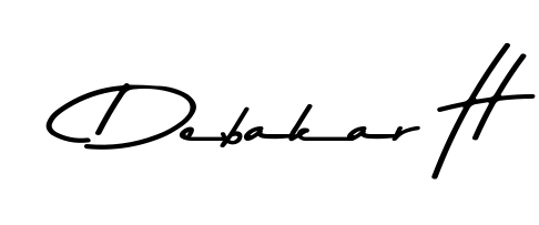 Make your name Debakar H memorable on every contract using Asem Kandis PERSONAL USE autograph style. Instant transparent background export available. Debakar H signature style 9 images and pictures png