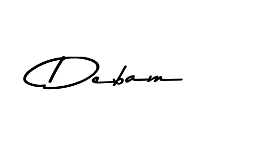 How to make Debam name signature. Use Asem Kandis PERSONAL USE style for creating short signs online. This is the latest handwritten sign. Debam signature style 9 images and pictures png