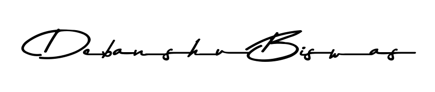 Designed for modern professionals: Debanshu Biswas name signature crafted with Asem Kandis PERSONAL USE script. Ready for digital PDF workflows. Debanshu Biswas signature style 9 images and pictures png