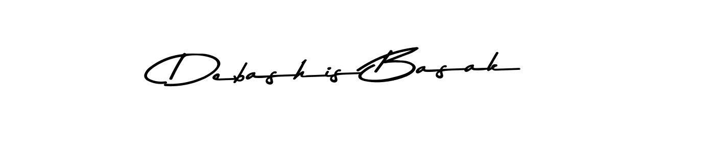 How to make Debashis Basak name signature. Use Asem Kandis PERSONAL USE style for creating short signs online. This is the latest handwritten sign. Debashis Basak signature style 9 images and pictures png