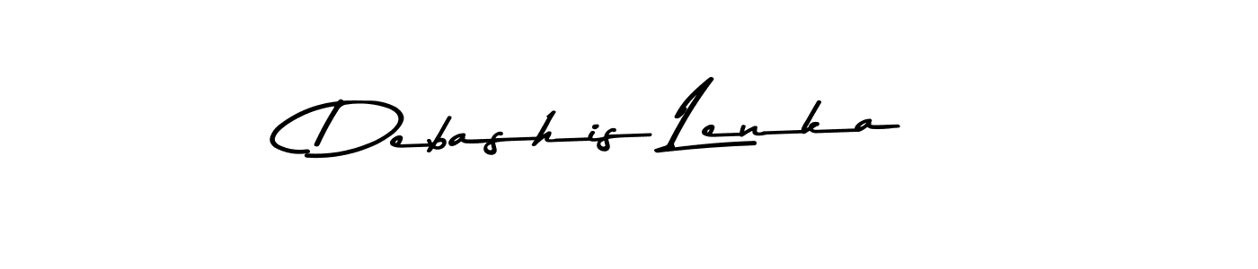 Create a beautiful signature design for name Debashis Lenka. With this signature (Asem Kandis PERSONAL USE) fonts, you can make a handwritten signature for free. Debashis Lenka signature style 9 images and pictures png