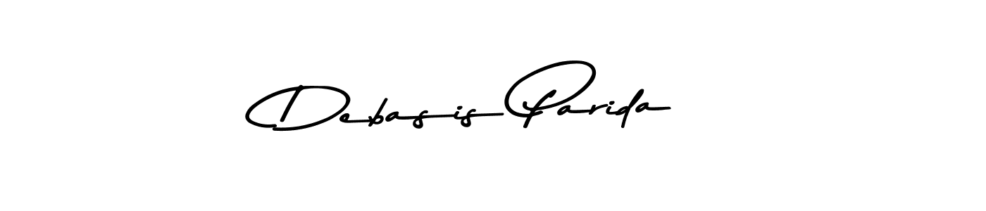 Create a beautiful signature design for name Debasis Parida. With this signature (Asem Kandis PERSONAL USE) fonts, you can make a handwritten signature for free. Debasis Parida signature style 9 images and pictures png