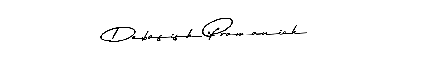 How to make Debasish Pramanick name signature. Use Asem Kandis PERSONAL USE style for creating short signs online. This is the latest handwritten sign. Debasish Pramanick signature style 9 images and pictures png