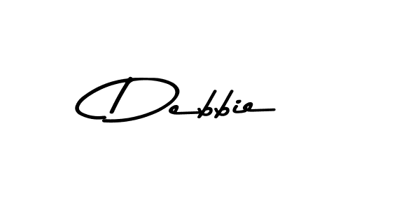 Make a beautiful signature design for name Debbie. With this signature (Asem Kandis PERSONAL USE) style, you can create a handwritten signature for free. Debbie signature style 9 images and pictures png