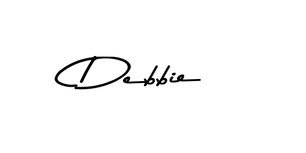 How to make Debbie name signature. Use Asem Kandis PERSONAL USE style for creating short signs online. This is the latest handwritten sign. Debbie signature style 9 images and pictures png