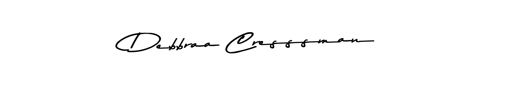 How to make Debbraa Cresssman name signature. Use Asem Kandis PERSONAL USE style for creating short signs online. This is the latest handwritten sign. Debbraa Cresssman signature style 9 images and pictures png