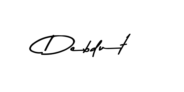 Use a signature maker to create a handwritten signature online. With this signature software, you can design (Asem Kandis PERSONAL USE) your own signature for name Debdut. Debdut signature style 9 images and pictures png
